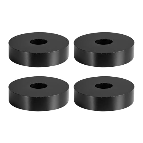 Multi Purpose Rubber Spacer, 12mm ID x 40 OD x 10mm T Neoprene Round Anti-Vibration Isolation Pads Bushings Spacer Washer Fit for HVAC Bolts Car Accessories (4 Pcs) - size: 12mm ID x 40 OD x 10mm T
