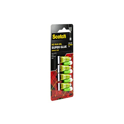 Scotch Super Glue Gel, Single-Use Tubes, .017 oz Each, Fast Drying, No Run Gel Formula (AD119) 4 Count (Pack of 2) - size: 2-Pack
