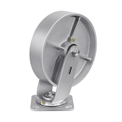 8" X 2" Caster Wheels, Heavy Duty Industrial Casters, Steel Casters 1500 LBS Capacity with Roller Bearing, Cast Iron Wheels, Metal Casters(1 Swivel) - style: 8"X 2"Wheel