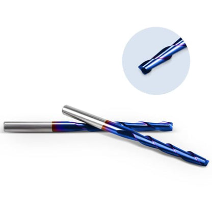 HQMaster 1/8" Shank CNC Router Bits 2 Flute Upcut CNC Bit End Mill 10pcs - size: 1/8"CED x 1/8"SD x 1"CEL x 2"OAL