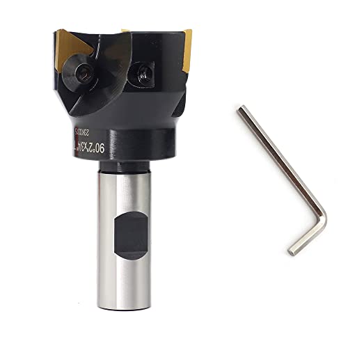 OSCARBIDE Indexable End Mill TP32,3/4" Shank,2" Cutting Diameter,3 Flutes