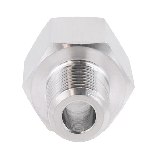 Stainless Steel M20*1.5 Female x 1/4" NPT Male Adapter Pressure Gage - size: M20*1.5 Female x 1/4" Male NPT