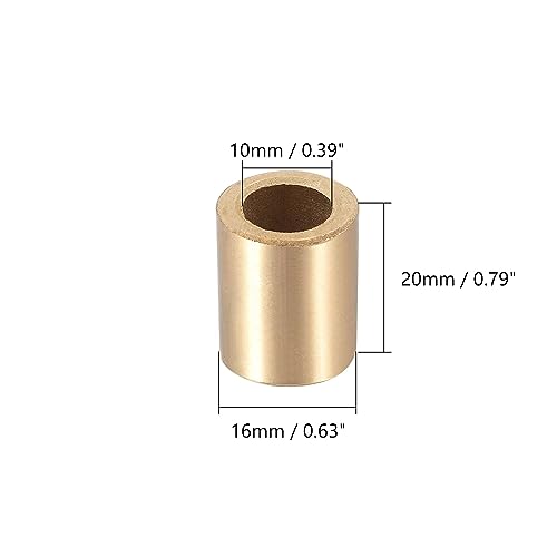 Othmro 10Pcs Sleeve Bearing, 0.39" Bore x 0.63"OD x 0.79" Length Self-Lubricating Bushings for Sliding Parts of Machinery, Printing Presses, Textile Machines Reduce Shaft and Hole Wear