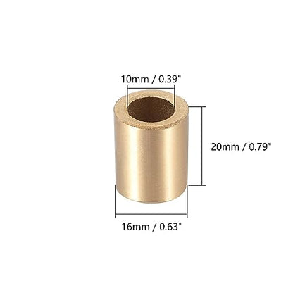 Othmro 10Pcs Sleeve Bearing, 0.39" Bore x 0.63"OD x 0.79" Length Self-Lubricating Bushings for Sliding Parts of Machinery, Printing Presses, Textile Machines Reduce Shaft and Hole Wear