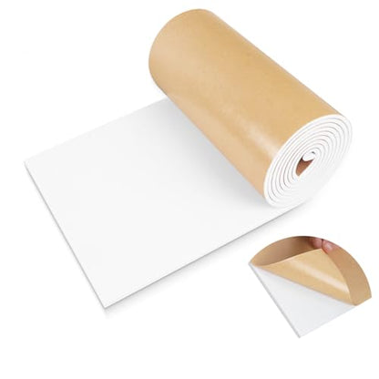 LSGCQ Sponge Neoprene Foam Padding Self Adhesive Foam Sheets, White - color: White, size: 12" Wide x 1/4" Thick x 59" Long