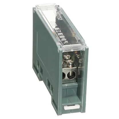 MECCANIXITY 1 in 2 Out Rail Terminal Blocks, 690V 150A Connectors Power Distribution Block Crimp Wiring Splitter with Flame-Retardant Housing for Power Distribution Cabinets 12-6AWG Gauge - size: 12-6AWG, style: 1 in 2 Out