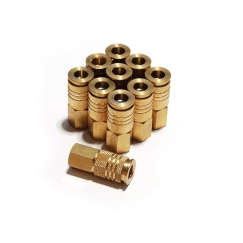 Primefit UC1414FB6-B10-P 1/4-Inch 6-Ball Brass Female Universal Coupler Contractor Pack, 10-Piece
