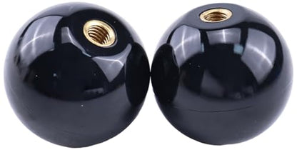 2PCS Threaded Ball Knob M6x35mm Compatible with M6 screw Joystick Handle in lighting installation, control levers, lawn mower, sports equipment and more, Black 1-3/8"