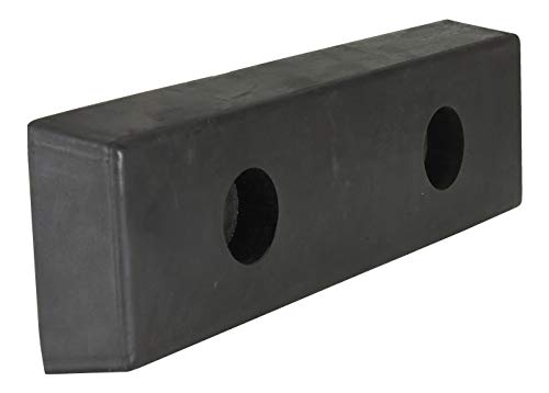 Vestil B-516 Rubber Rectangle Molded Bumper 16-1/8 In. x 4-29/32 In. x 2-1/8 In. Black - size: 5 inches width