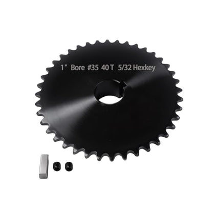 #35 Sprocket 40T 1" Bore Hardened Black Oxide - size: 40T, style: 1" Bore