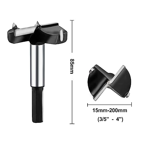 1-9/16"Forstner Drill Bit,Tungsten Carbide Tipped Wood Hole Saw - size: 1-9/16"|40mm, style: 2-Cutter