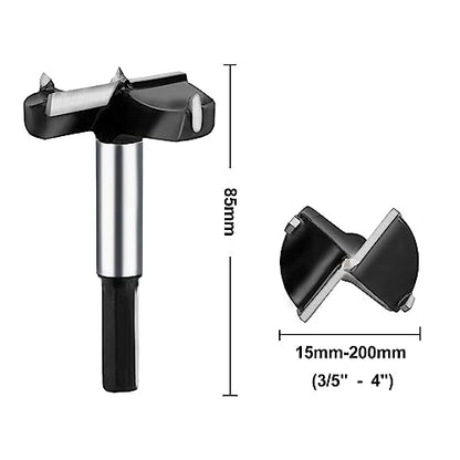 1-9/16"Forstner Drill Bit,Tungsten Carbide Tipped Wood Hole Saw - size: 1-9/16"|40mm, style: 2-Cutter