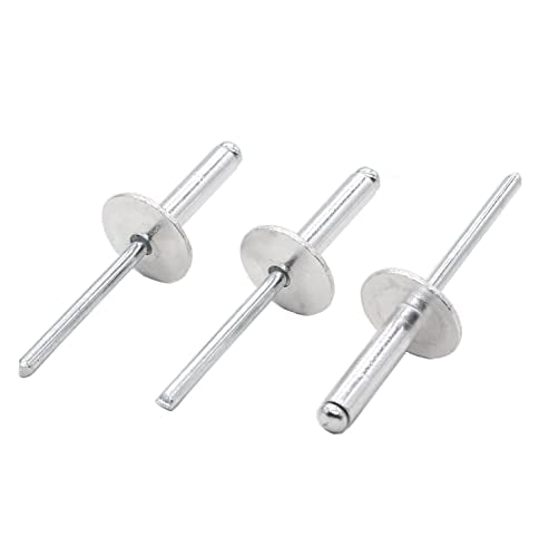 60pcs Large Flange Blind Rivets, 3/16" x 3/4" Aluminum Pop Rivets, Flange Diameter 5/8" / 16mm, Grip Thickness (13-16mm) - size: 3/16" x 3/4" 60pcs