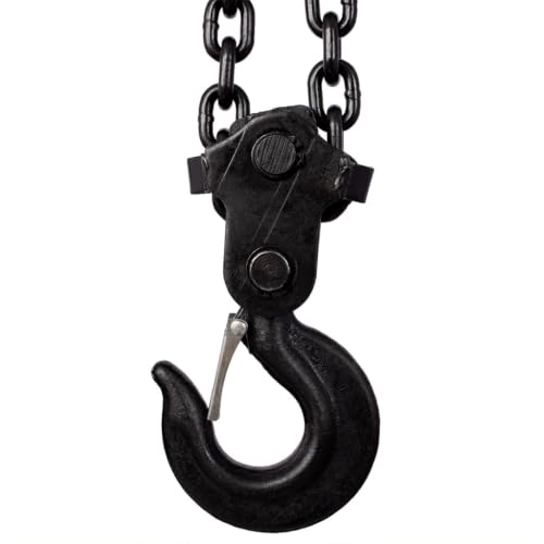 2 Ton Manual Chain Hoist, 4400 lb Hand Chain Hoist, Heavy Duty Chain Block Hoist with Mechanical Load Brake & Forged Hooks Alloy Steel Chain for Garage, Warehouse & Construction,Yellow - color: Yellow