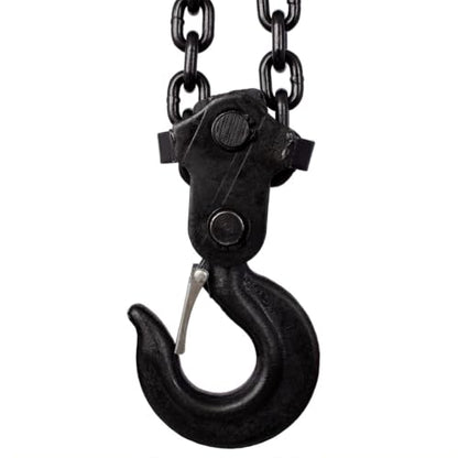 2 Ton Manual Chain Hoist, 4400 lb Hand Chain Hoist, Heavy Duty Chain Block Hoist with Mechanical Load Brake & Forged Hooks Alloy Steel Chain for Garage, Warehouse & Construction,Yellow - color: Yellow