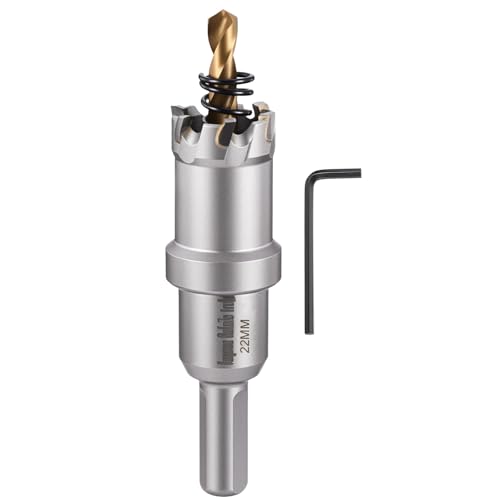 7/8" 22mm Hole Saw Tungsten Carbide TCT Hole Cutter W/Drill Bit - size: 22mm (7/8")