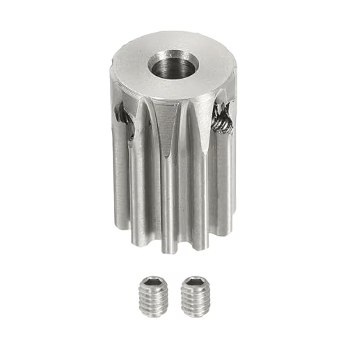 uxcell 1 Mod 10T Spur Gear 4mm Bore, 304 Stainless Steel Pinion Gear - size: 1 Mod 10T, 4mm