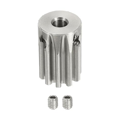 uxcell 1 Mod 10T Spur Gear 4mm Bore, 304 Stainless Steel Pinion Gear - size: 1 Mod 10T, 4mm