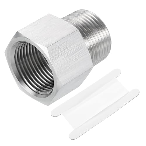 uxcell Pipe Fitting Reducing Adapter, 3/4" NPT Male x G3/4" Female 304 Stainless Steel Reducer Connectors for Water Oil Air Pressure Gauge, Silver - size: 3/4" NPT x G3/4"