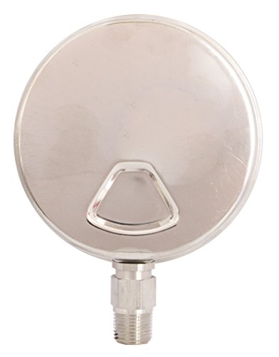 4" SS Oil Filled Pressure Gauge, 3/8" NPT Lower Mount, 3,000 PSI - size: [0-3,000 PSI]