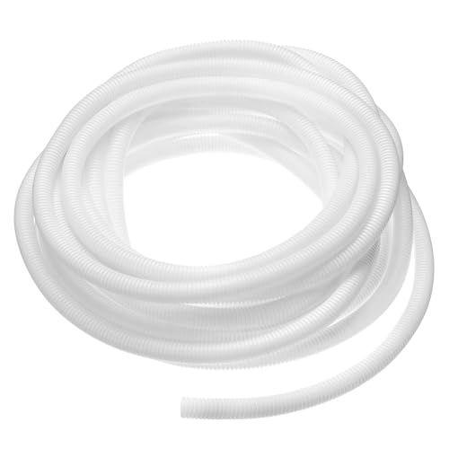 uxcell 1/2 Inch x 33 Ft Split Wire Loom Tubing, Guard Convoluted Flex, Protective Split Cable Conduit, Flexible Wire Protector Tubing, Electrical Cord Cover, White - color: White, size: 1/2 Inch x 33 Ft