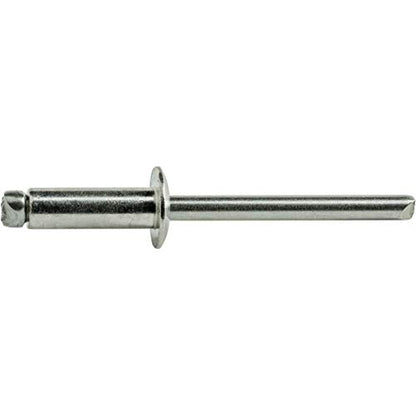 Fastenere Pop Rivets - 1/8" x 1/16" (100pcs) Heavy Duty, Open-End, Stainless Steel, Dome-Head Blind Rivets, Corrosion-Resistant, High Tensile & Shear Strength, 4-1 Gap 0.020"-0.062" - size: 1/8" x 1/16" (4-1) (100 Pack)