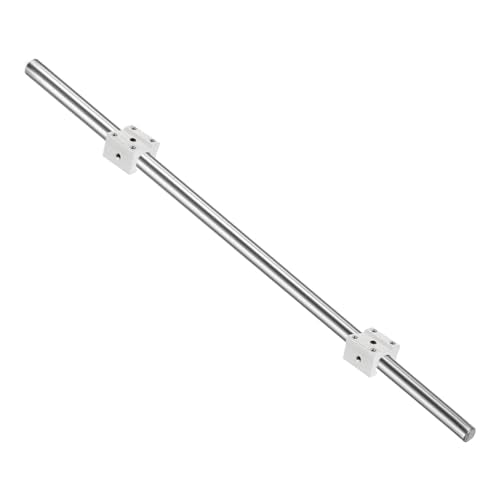 uxcell 4pcs SBR12UU Linear Bearing Block 12mm Open Slide Bearing Long Block for SBR12 Linear Motion Shaft Guides Slide Rails as 3D Printer CNC Router Part, Silver Tone