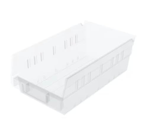 Clear Plastic Stackable Shelf Bins (12-Pack) HD70387