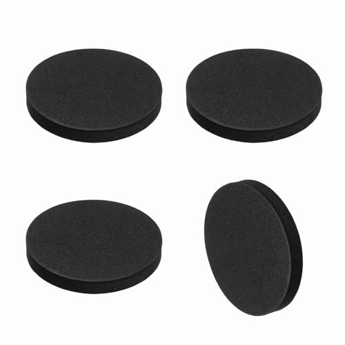 MECCANIXITY Single Sided Speaker Isolation Pads, 60mmx8mm Round Black Non Slip EVA Acoustic Foam Pads Feet Anti-Vibration Base for Decks Speaker Subwoofer HiFi Sound System, Pack of 4 - size: 60mmx8mm