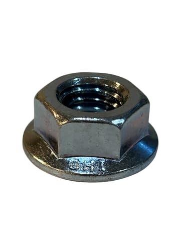 (50 Pcs) 1/2"-13 Grade 5 Serrated Hex Flange Lock Nuts Zinc Clear Trivalent