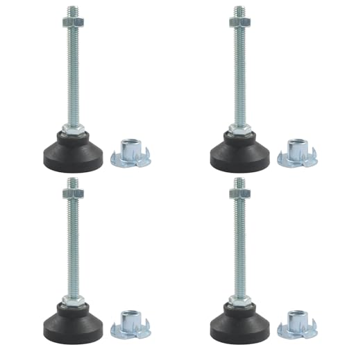 M10 Thread Adjustable Feet, D50 x M10 x H100, 4 Pcs - size: 4 Pcs (D50 x M10 x H100)