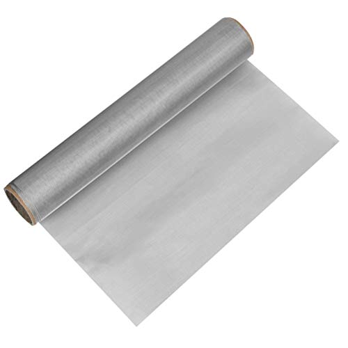 TIMESETL 304 Stainless Steel Woven Wire 200 Mesh - 12"X 40" Filter Screen Sheet Filtration Cloth - size: 12"X 40" 200Mesh