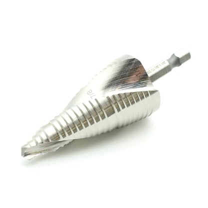 TEMO M35 Cobalt Spiral Step Drill Unibit Bit 7/8"&1-1/8" 2 Size, 1/4" Shank - size: 7/8" - 1-1/8", style: Spiral