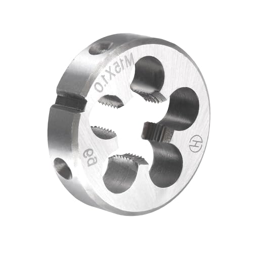 M15x1mm Metric Tap and Die Set,Machine Thread Screw Tap with Round Threading Die,Tap & Die Kit for Nut Screw Bolt Thread Repair - size: M15x1mm
