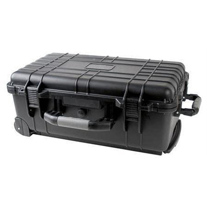 22" Rolling Weatherproof Equipment Case with Telescopic handle made of Polypropylene Plastic, Black with Foam Insert, 22" X 13.5" X 9" (NOTE Internal Dimensions: 19.75"×11"×7.6")