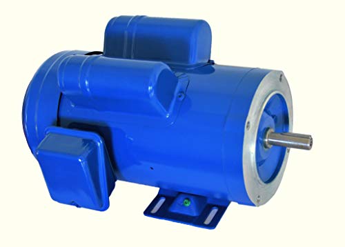 Hallmark Industries MA0515A AC Motor, 1-1/2 hp, 1725 RPM, 1PH/60 hz, 115/208-230V AC, 56C/TEFC, Cap Start&Run, with Foot, SF 1.15, Steel (Pack of 1) - size: 1.5 HP, 1725RPM, 1 phase, 115/230V