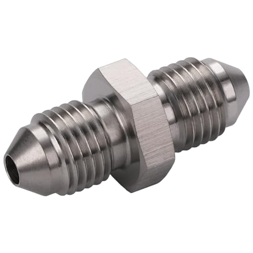 3AN Male to 3AN Male Stainless Steel Brake Clutch Fuel Oil Fitting Adapter Coupler - size: 3AN to 3AN