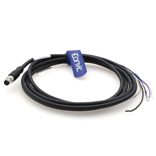 M8 Cable 6 Pin A Code Male to Open Aviation Sensor Cable Waterproof Shielded Electrical Cable for Industrial Automation Control Fieldbus Module Device Network 2m - color: 6pin Male to Open, size: 2m