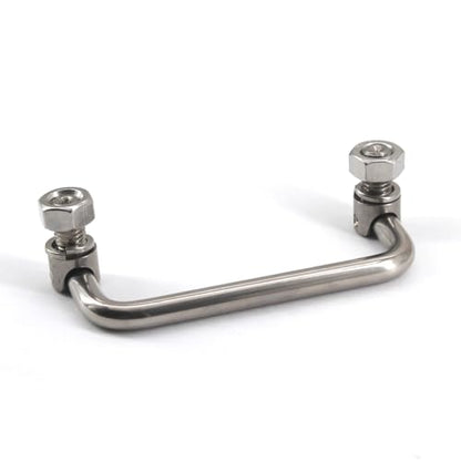(2 Pieces) 180mm Foldable Pull Handle Cabinet Knob 304 Stainless Steel Industrial U-Shaped Handle for Distribution Box,Tool Box - color: 180mm