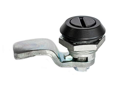 Lot of 8 Black Steel Quarter Turn Cam Lock Latch (For Enclosures, HVAC, Generators, Boxes, Cabins, Cabinets) - Operates by Screwdriver - IP65 - Totally Dust Tight - Waterproof - 060.44.120