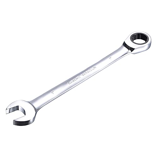 uxcell 1 Inch Ratcheting Combination Wrench SAE 72 Teeth 12 Point - size: 1"
