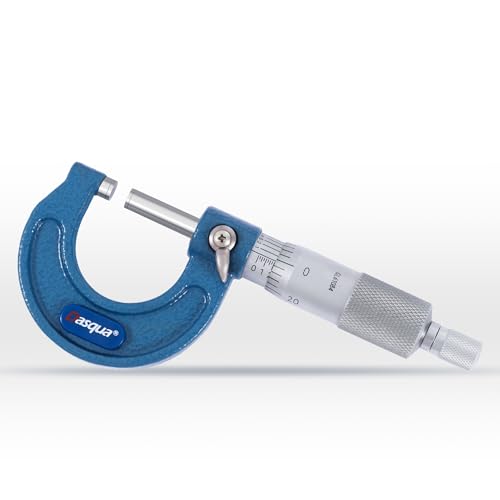 Dasqua Outside Micrometer, 0-1" Range, 0.0001" Accuracy Industrial Tools, Carbide-Tipped, Stainless Steel Precision Machinist Tools - color: Mechanical, size: 0-1"