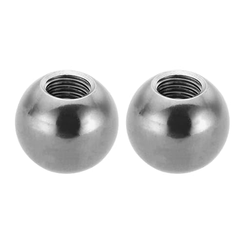 PATIKIL M8x17mm Ball Nuts Knob, 2 Pcs Female Thread 304 Stainless Steel Round Blind Hole Screw Cap Cover for Lighting Machinery DIY Decoration, Silver - size: M8x17mm