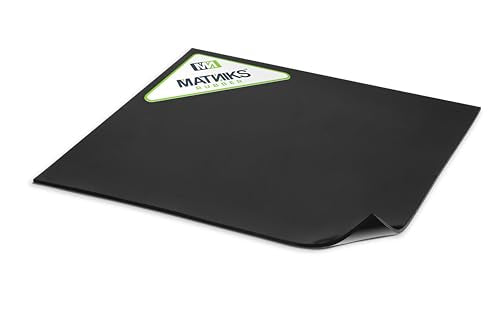 MATNIKS Silicone Rubber Sheet, 12x12-inch by 1/8 (0.125) Black Duro A65, High-Temperature Heat Resistant Gasket Material, Heavy Duty Solid Supports Leveling Sealing Bumpers Protection Abrasion Covers - size: Black 1/8-inch Thick