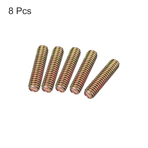 uxcell 8pcs Fully Threaded Rods 5/16x1-1/4 All Thread Studs Long Threaded Screw Carbon Steel for Furniture Garden Railing Mounting Assembly Fastening Frame Connection Colorful Zinc - size: 5/16x1-1/4"