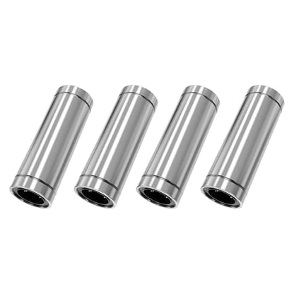 4PCS LM10LUU Linear Ball Bearings, 10mm Bore Dia, 19mm OD, 55mm Length with Double Side Rubber Seal Linear Rail for CNC,3D Printer - size: LM10LUU Size 10x19x55mm