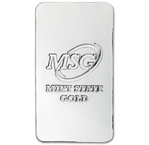 1 oz Silver Plated Bar (Flat Style) .999 Pure Paperweight - color: Silver-plated