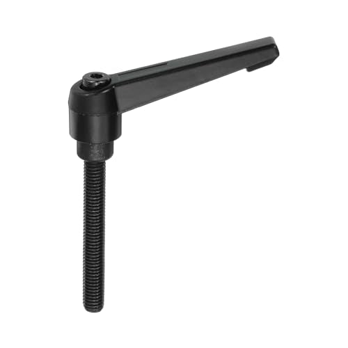 uxcell M8 x 60mm Adjustable Knobs Handle Male Thread Push Button Ratchet Quick Release Locking Rotating Bolt for Lathe Machinery, Black - size: M8 x 60mm