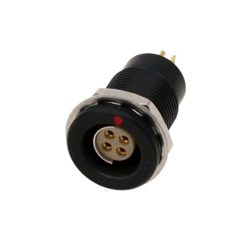 Black Panel Mount Socket 3 Pin Connector DBPE102A052 Female Solder Low Voltage 8.2A Compatible for Fischer AWG22 Wire Cable - color: Black panel mount socket female, size: 3 Pin