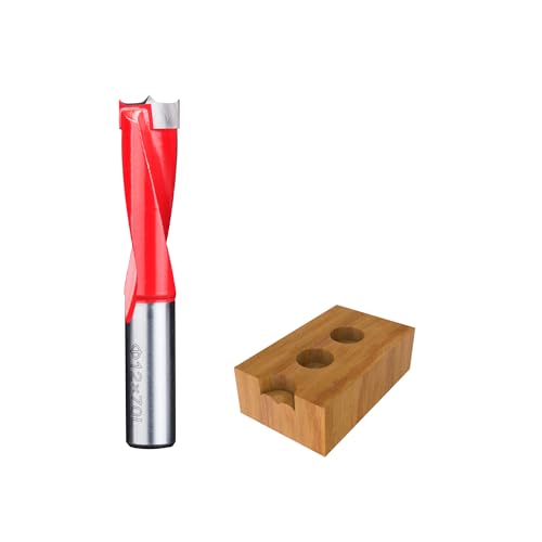 HUHAO 12mm Carbide Tipped Brad Point Boring Bit, Left Hand Dowel Drill Bits - size: 12mm Dia x 70mm Long x 10mm Shank L